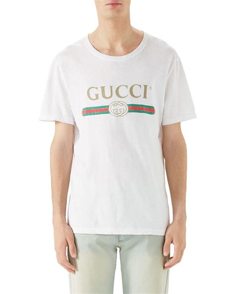 gucci white washed t shirt|all white Gucci t shirt.